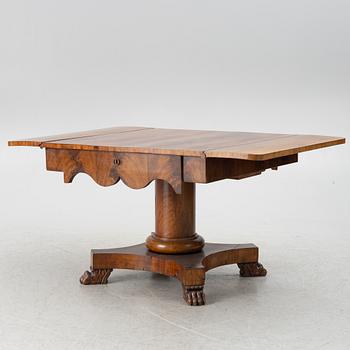 Sofa, 2 armchairs, 2 chairs, drop-leaf table Karl Johan, different models, 19th century.