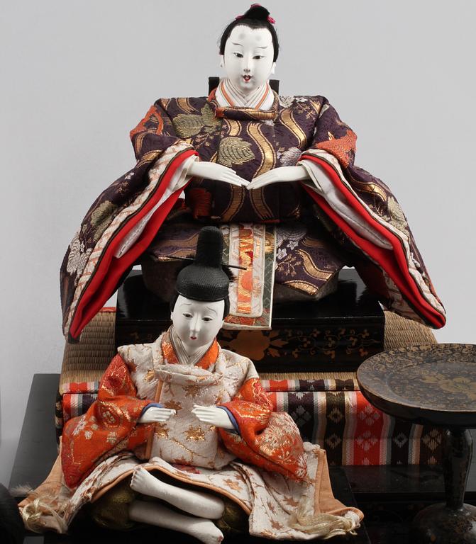 PARTI DOCKOR samt MINIATYRMÖBLER, Japan, 1900-tal.