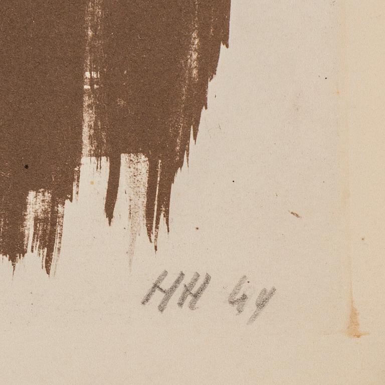 HANS HARTUNG, färglitografi, 1949, signerad med blyerts och numrerad 41/100.