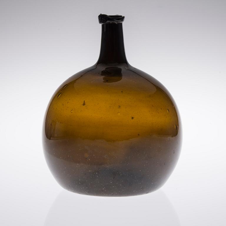 FLASKA, glas, Finland 1700-tal.