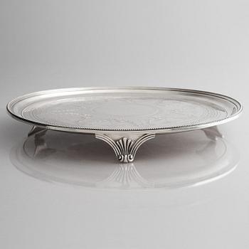 Richard Martin och Ebenezer Hall, bricka/salver, silver, London 1875.