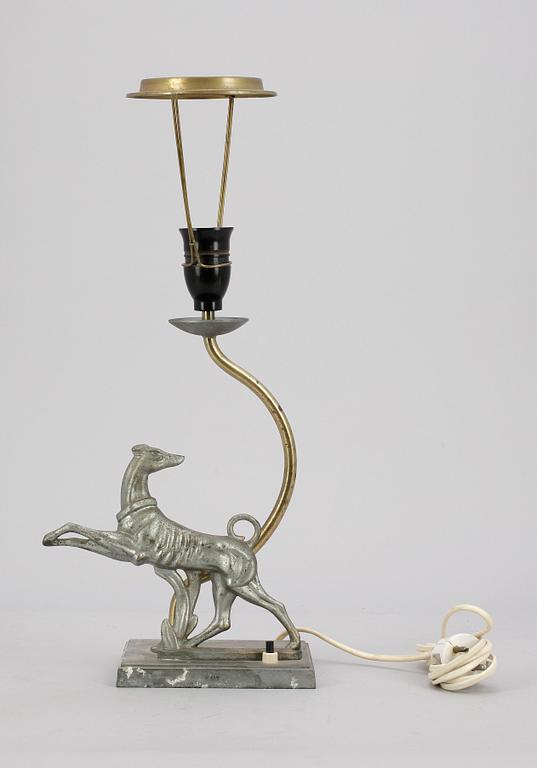 BORDSLAMPA, metall, Stjärnmetall, art deco, 1900-tal.