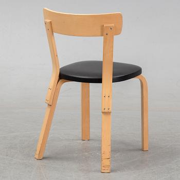 Alvar Aalto, a model 69 birch chair, Artek, Finland.
