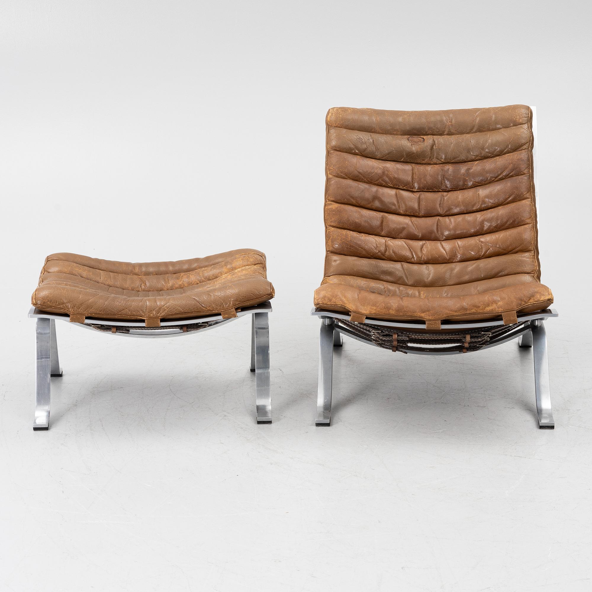 Arne Norell, an 'Ari' armchair with ottoman, Norell Möbel AB.
