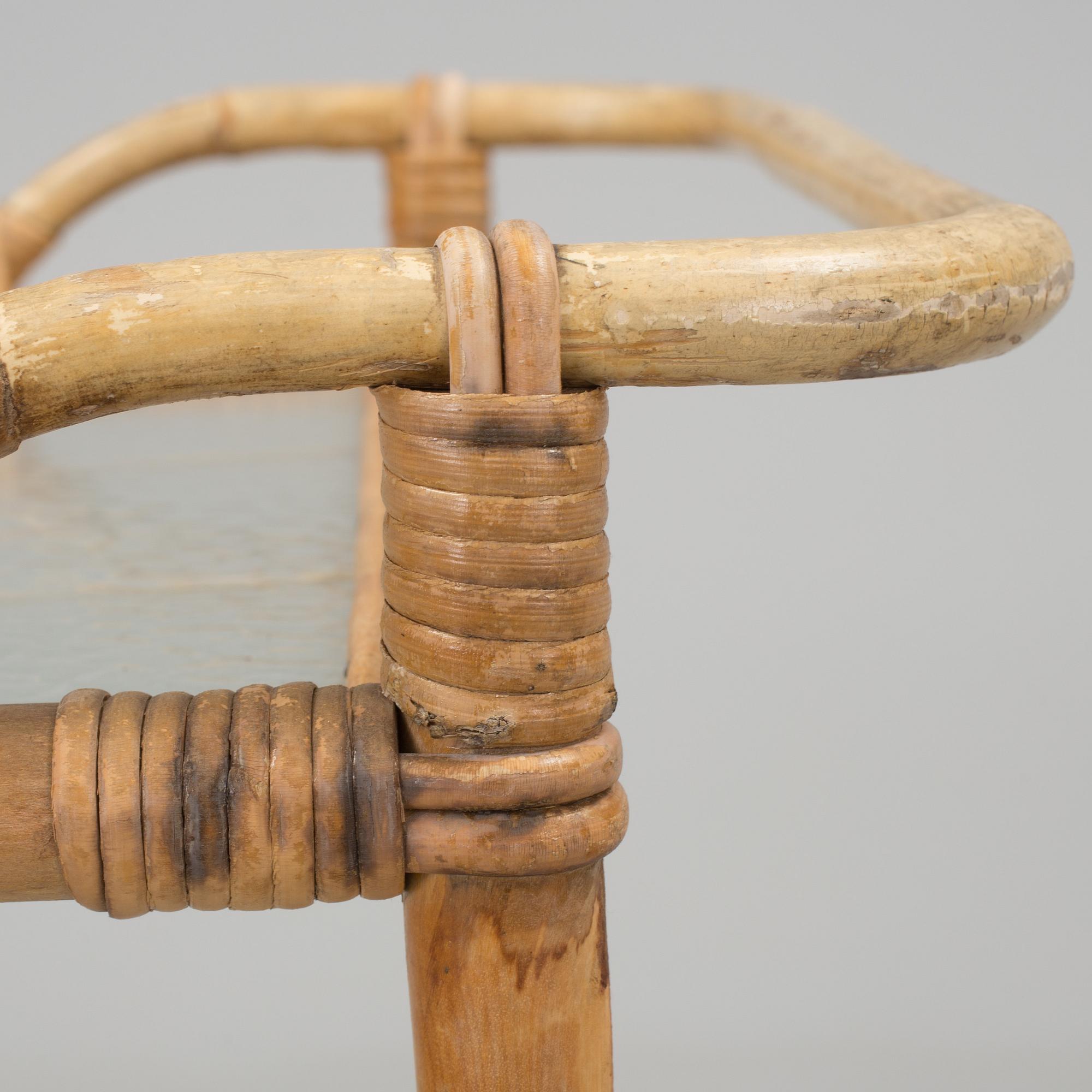 A bambu furniture suite from E.W. Ottosson korgmöbelfabrik, Stockholm, 1940's.