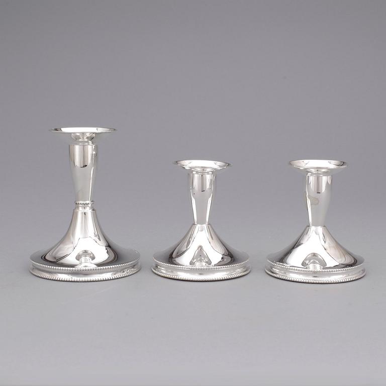 LJUSSTAKAR, 3 st, 2+1, silver, TESI, Göteborg, 1979 respektive 1985.
