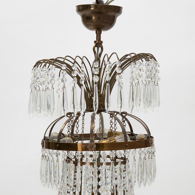 A ten-light Empire-style chandelier, 20th century.