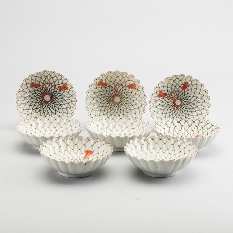 SKÅLAR, porslin, 8 st, Japan, 1900-talets första hälft.