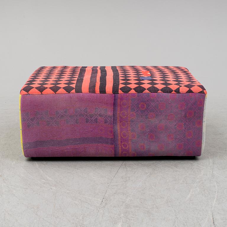 HAY, puff, "antique quilt ottoman".