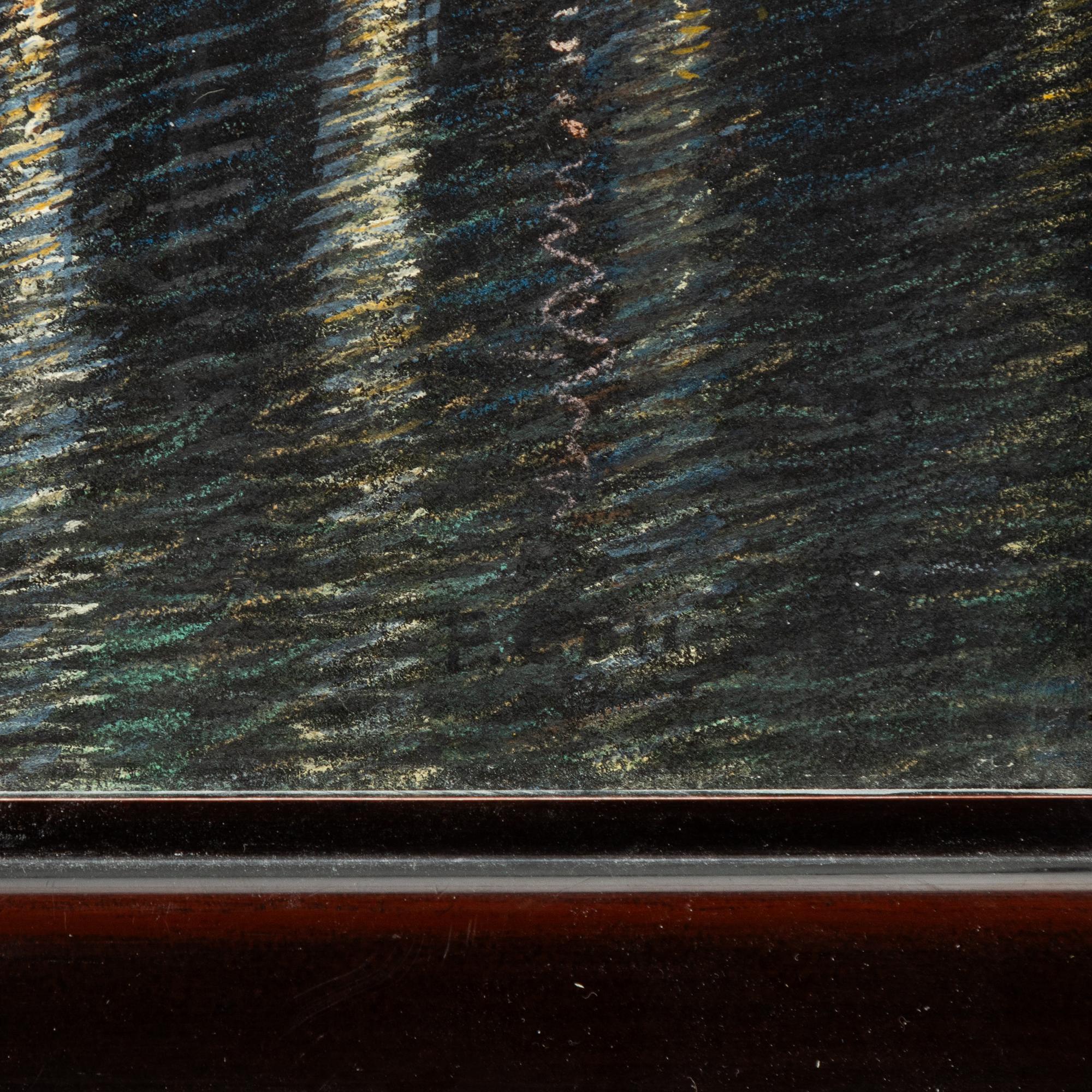 Per Collijn, Stockholmsvy från Söder i skymning.