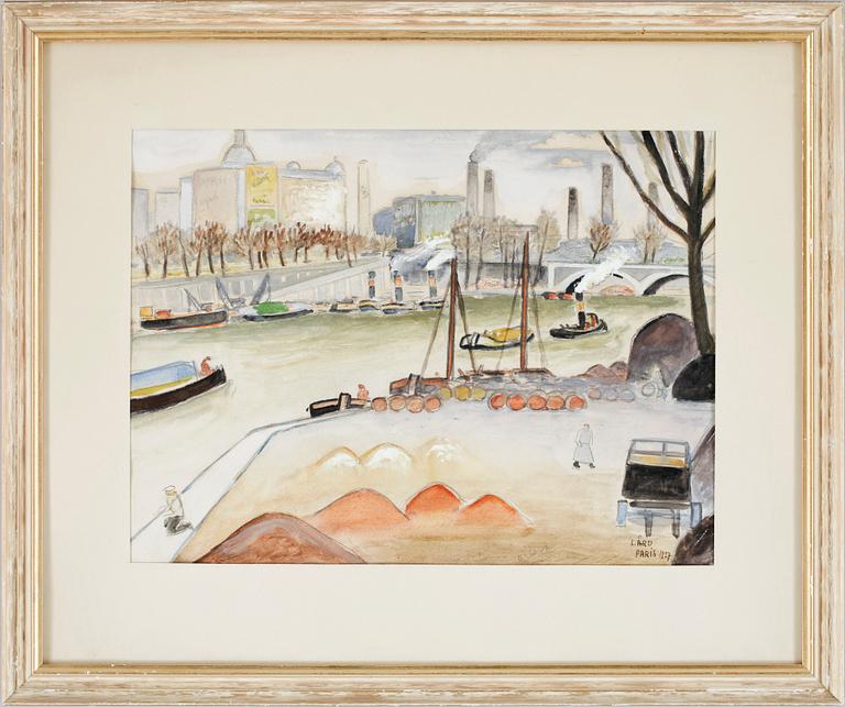 GOTTFRID LÅRD, akvareller, 2 st. Sign o dat 1927.