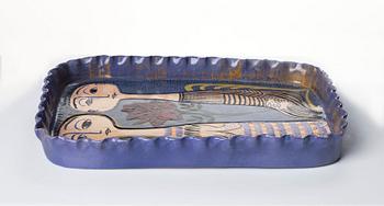 Birger Kaipiainen, a rectangular ceramic tray, Arabia, Finland 1950s.