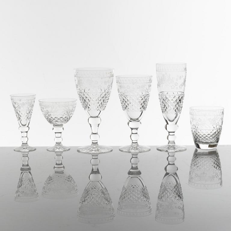 A 44 pcs glass service *Elvira Madian', Kosta Boda.