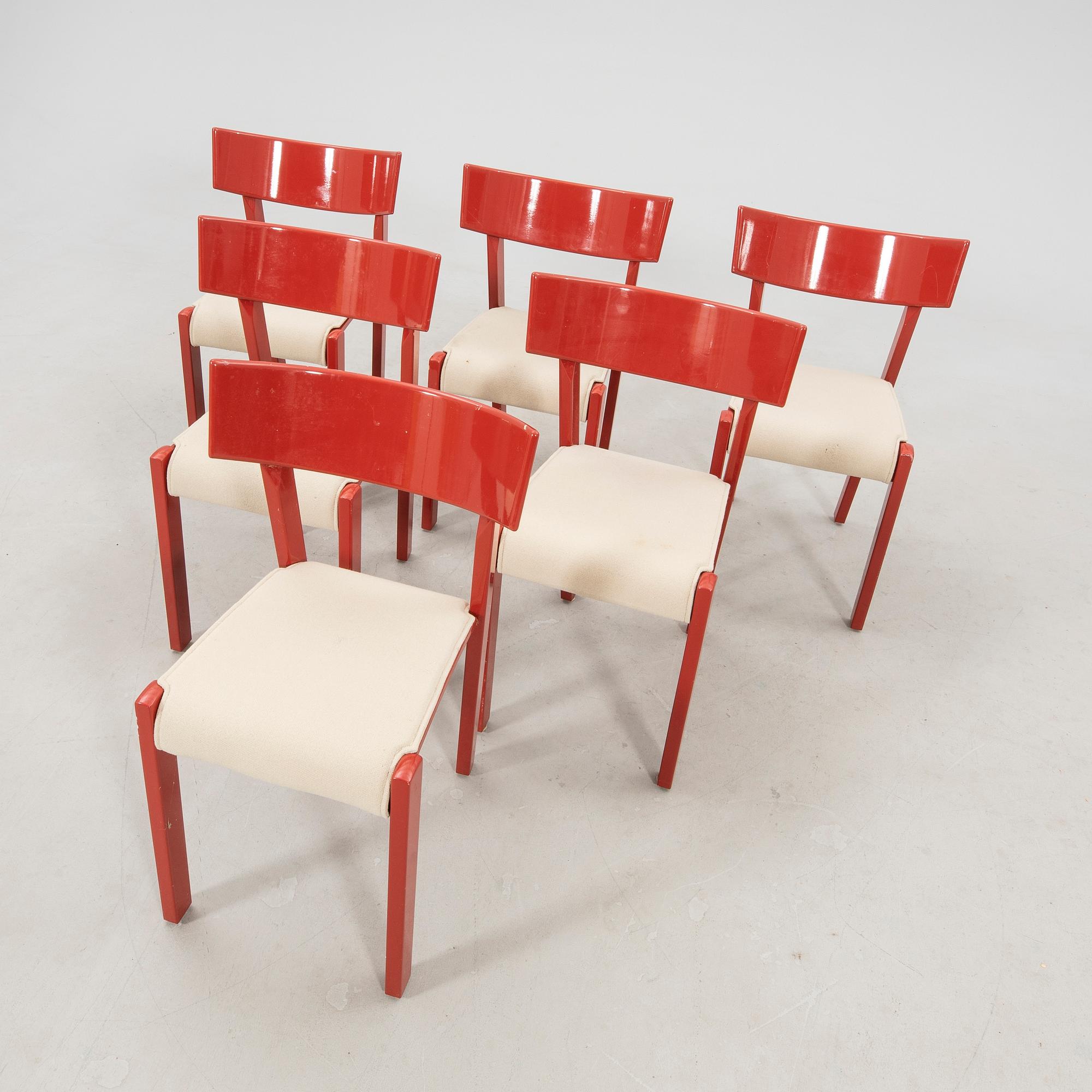 Ralf Lindberg stolar 6 st "Tati" Gärsnäs 1980/90-tal.