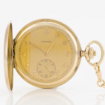 Longines, pocket watch, hunter-case, 51.5 mm.