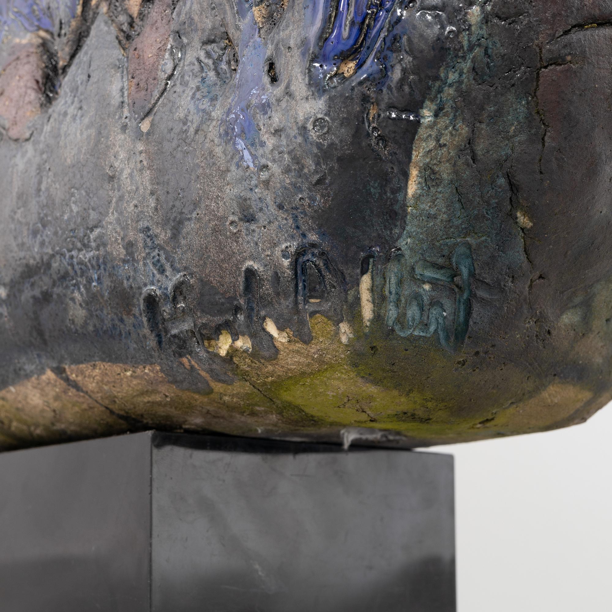 Henrik Allert, a stoneware sculpture of a bird, signed.