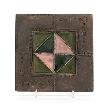 Rut Bryk, A stoneware relief signed BRYK.