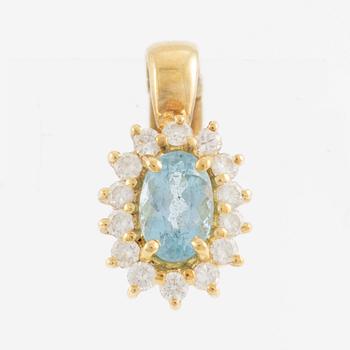 Necklace, H.Stern, 18K gold with aquamarine and brilliant-cut diamonds.