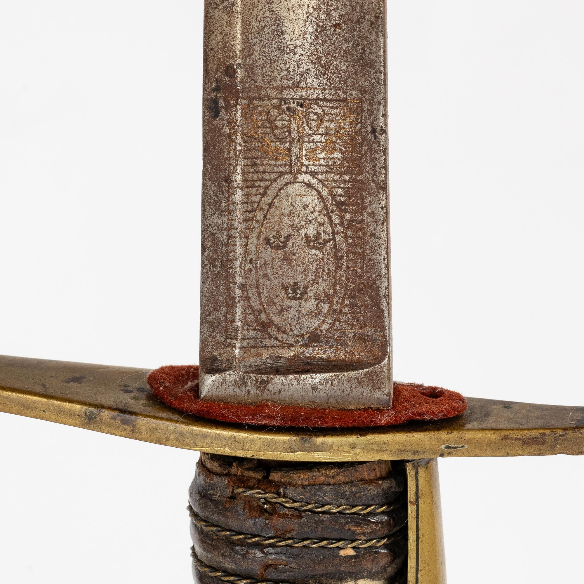 Sabel, svensk, för officer, 1800-talets första hälft.