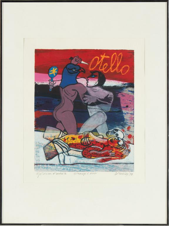Beverloo Corneille, 12 silkscreen in colour, 1990, signed EA. "Hommage à Verdi".