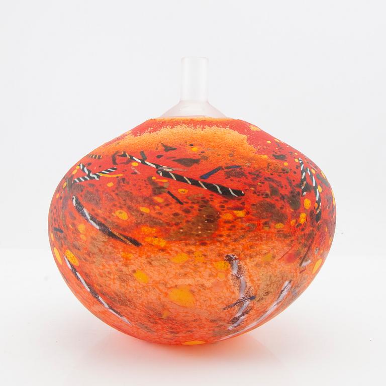 Bertil Vallien, Vase signed, Kosta Boda.