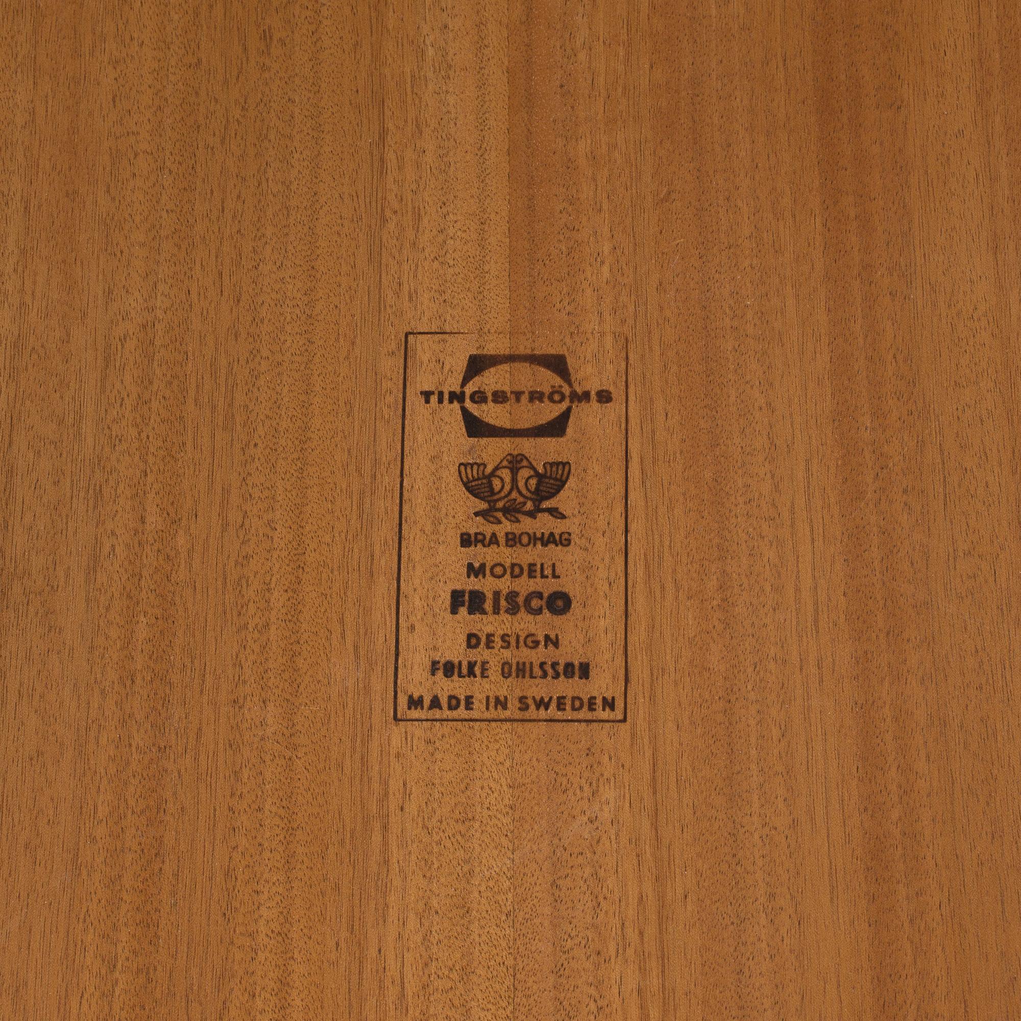 FOLKE OHLSSON, soffbord, "Frisco", Bra Bohag, Tingströms, 1960-tal.