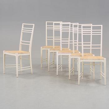 Erik Chambert, stolar, 6 st "Poem", Chamberts Möbelfabrik, Norrköping 1950-tal.