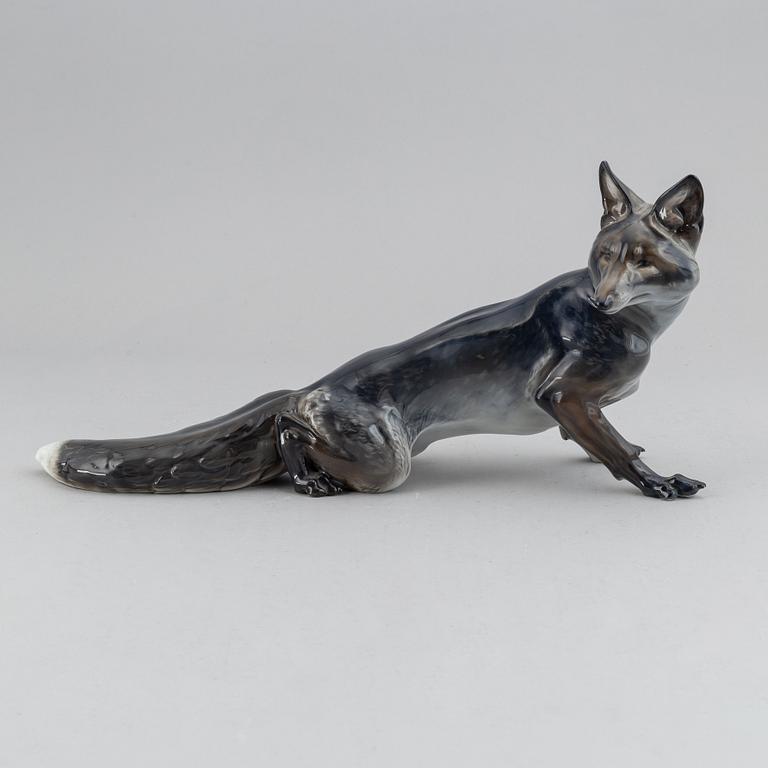 Theodor Kärner, a porcelain figure of a fox, Rosental, Germany.