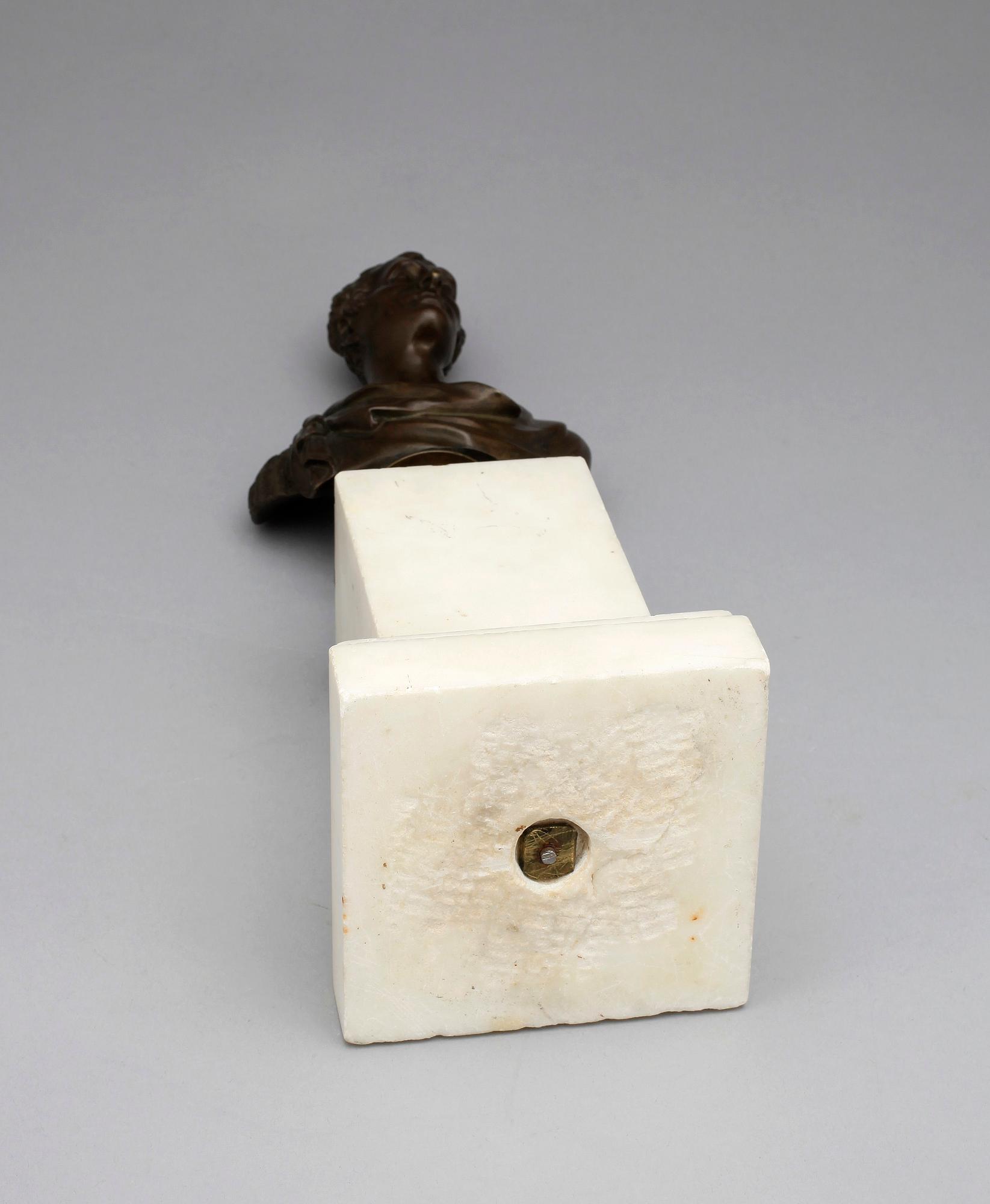 PORTRÄTTBYST, brons, 1800-talets andra hälft.