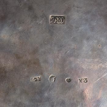 A Swedish 19th century silver sugerbowl mark of G Folcker Stockholm 1828 weight 732 gr.