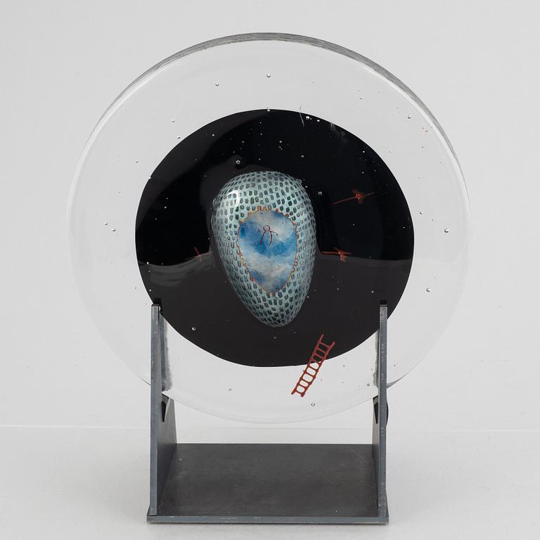 Bertil Vallien, a unique glass sculpture, Kosta Boda.