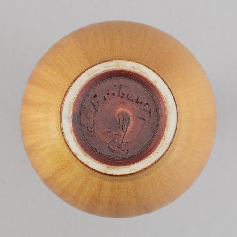 Berndt Friberg, a stoneware vase, Gustavsberg studio, Sweden 1962.