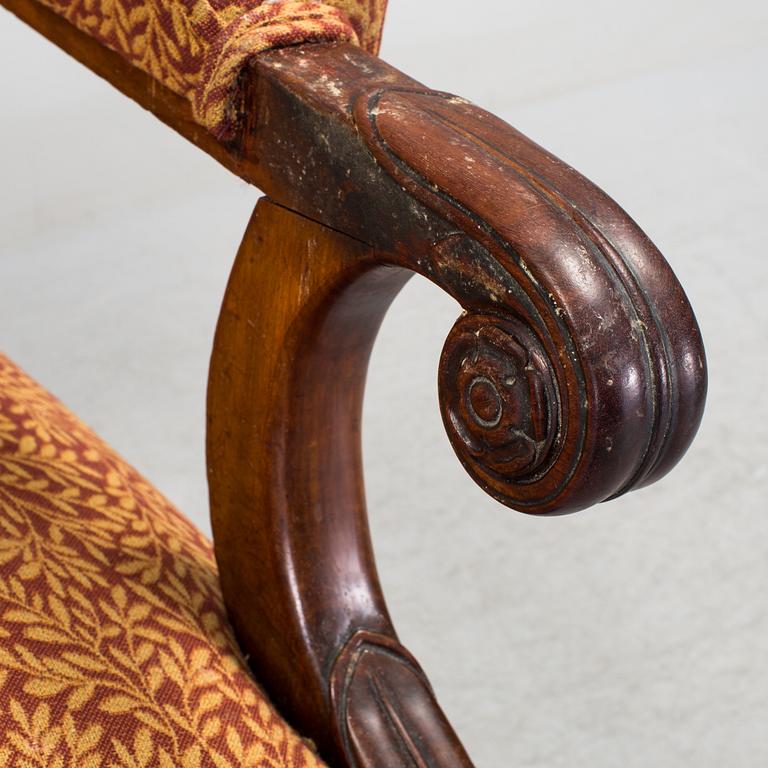 A mid 1800s easy chair.