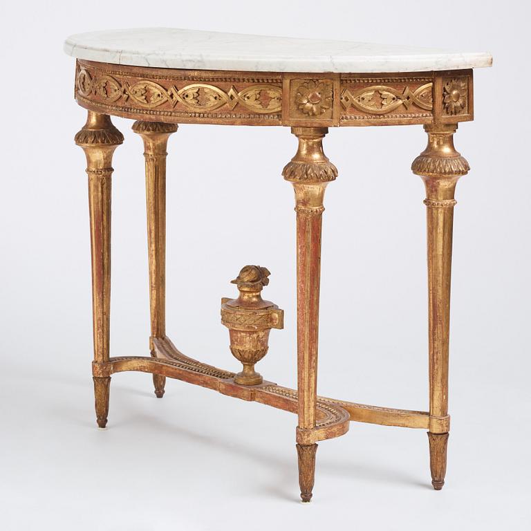 A Gustavian console table.