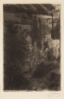 ANDERS ZORN, Etching, 1917, signed.