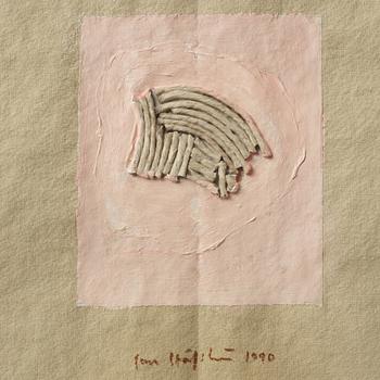 Jan Håfström, mixed media, signed and dated 1990.