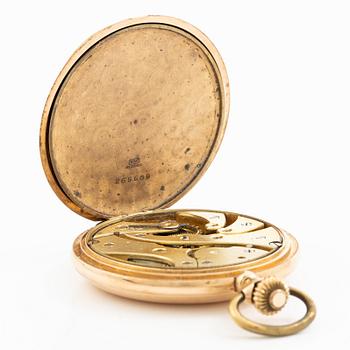 Pocket watch, 14K gold, hunter, 52.5 mm.