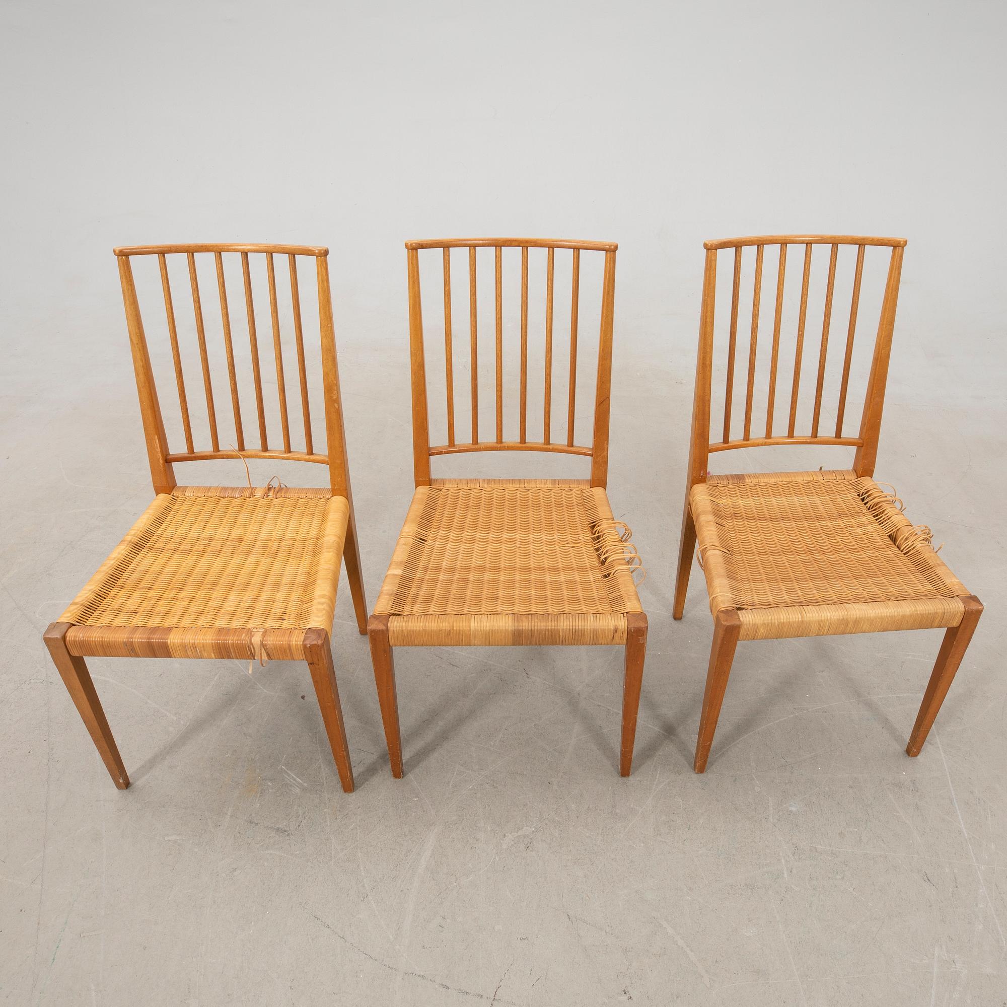 Josef Frank, chairs 6 pcs model no 970 for the company Svenskt Tenn.