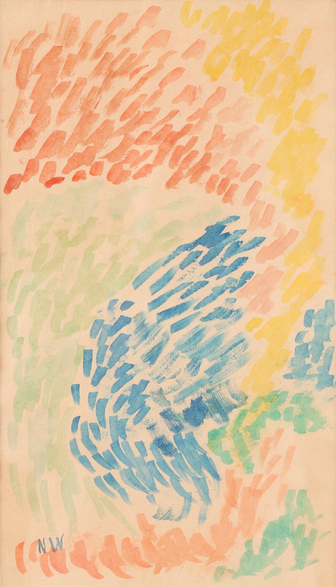 NELL WALDEN, akvarell, monogramsignerad.