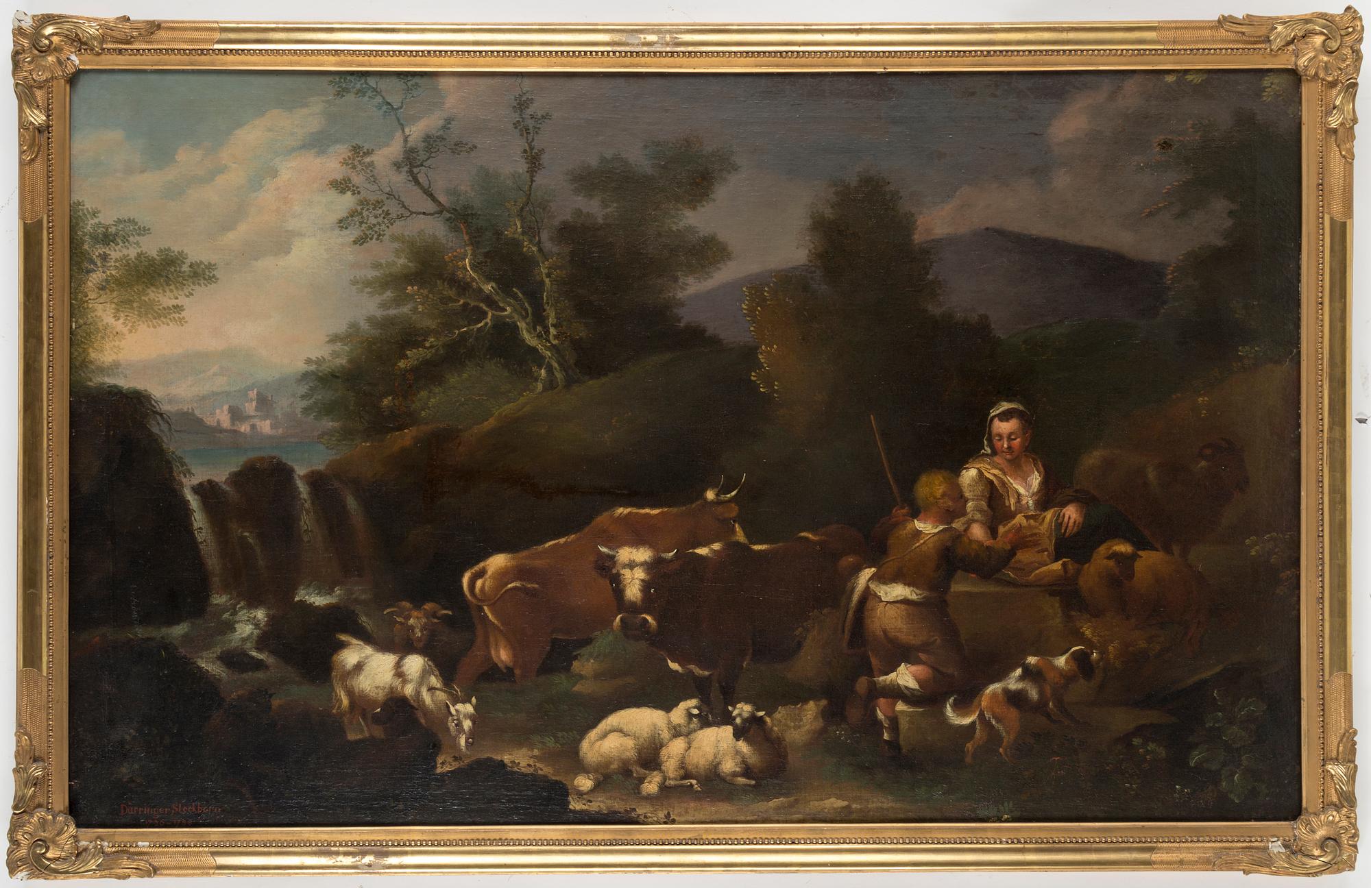 DANIEL DÜRRINGER, Circle of, oil on canvas.