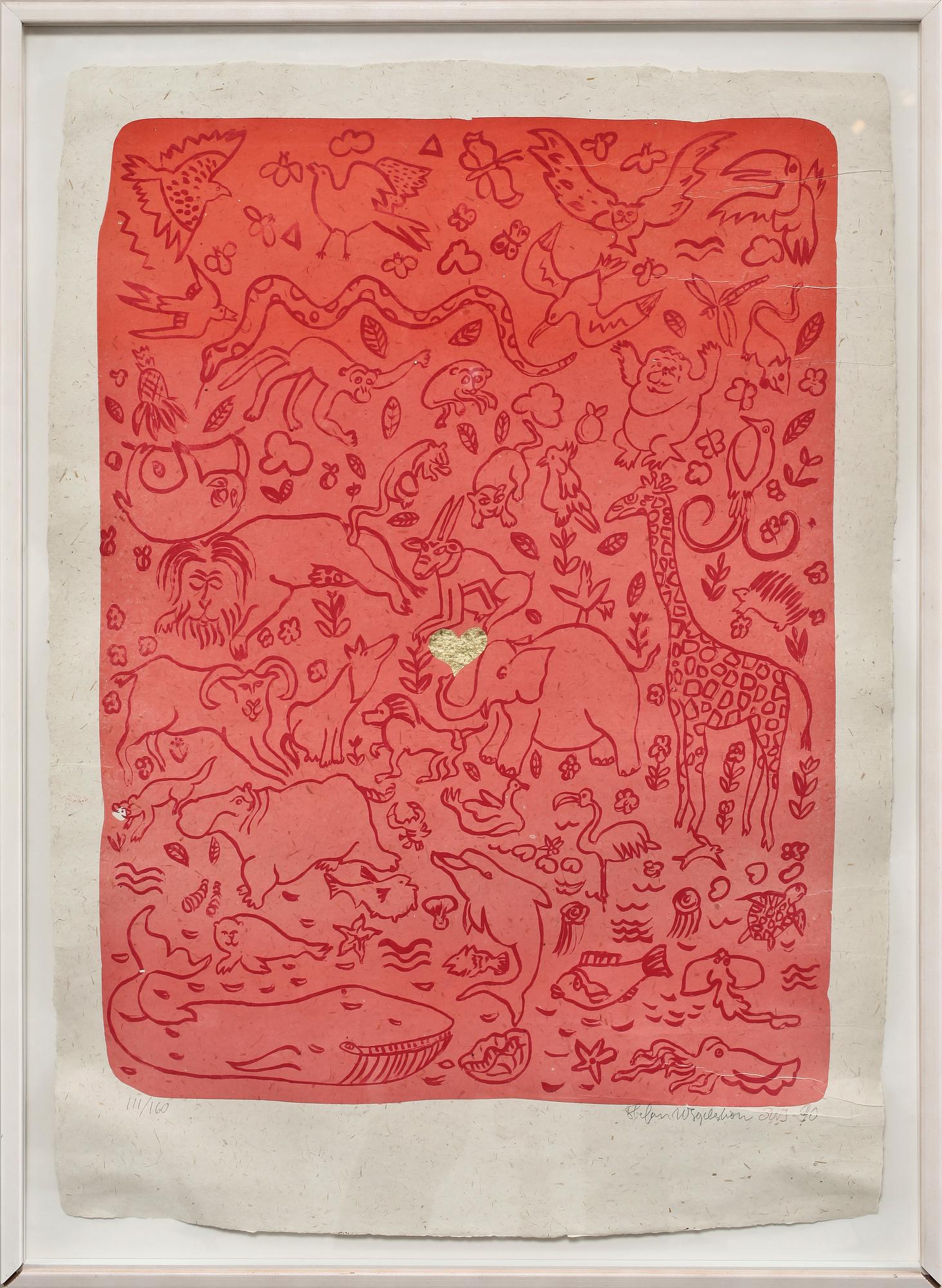 STEFAN IGELSTRÖM, träsnitt, sign, dat 90 o numr 111/160.