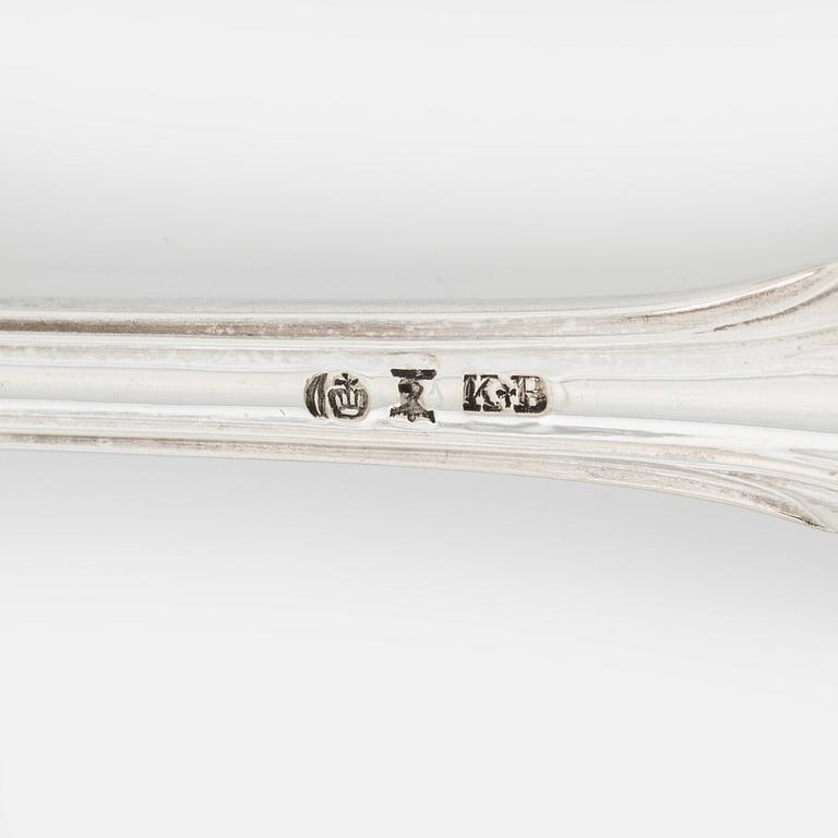 Bestickuppsättning, 94 delar, silver, bl a 'Olga' och andra modeller, bl a CG Hallberg 1957.