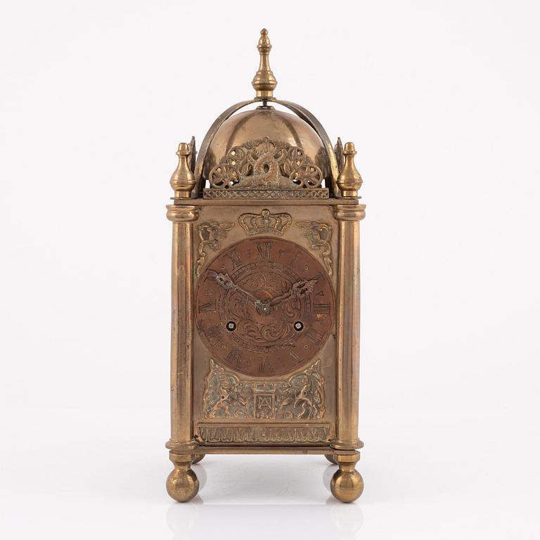 A baroque style lantern clock, 20th Century.