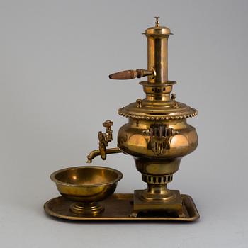 A russian brass samovar circa 1900.