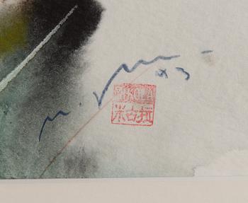 Nandor Mikola, watercolour, signed and dated -93.