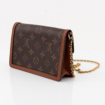 Louis Vuitton, a monogram canvas and brown leather 'Dauphine' bag/chain wallet, 2020.