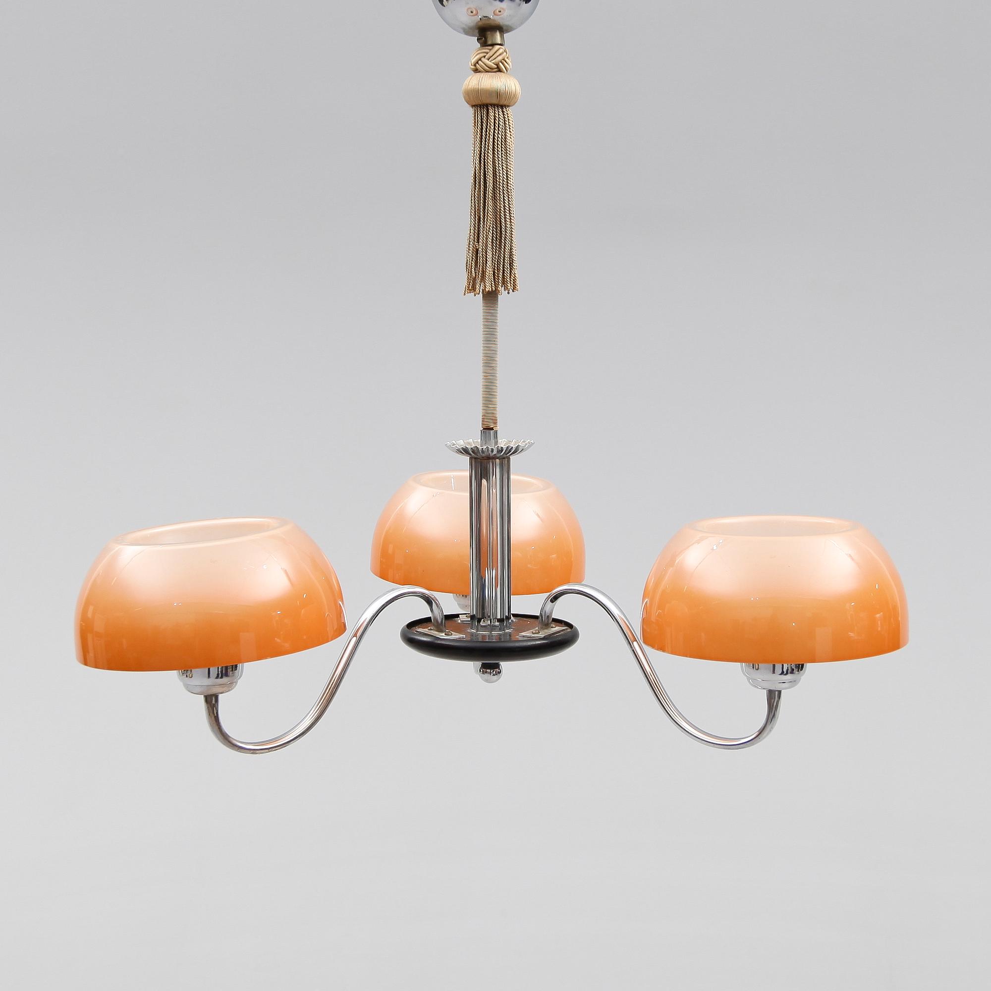 TAKLAMPA, art déco, 1900-talets första hälft, höjd 58 cm.