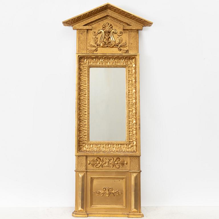 Mirror, attributed to Johan Martin Berg (mirror manufacturer in Gothenburg 1803–c. 1837), Empire.