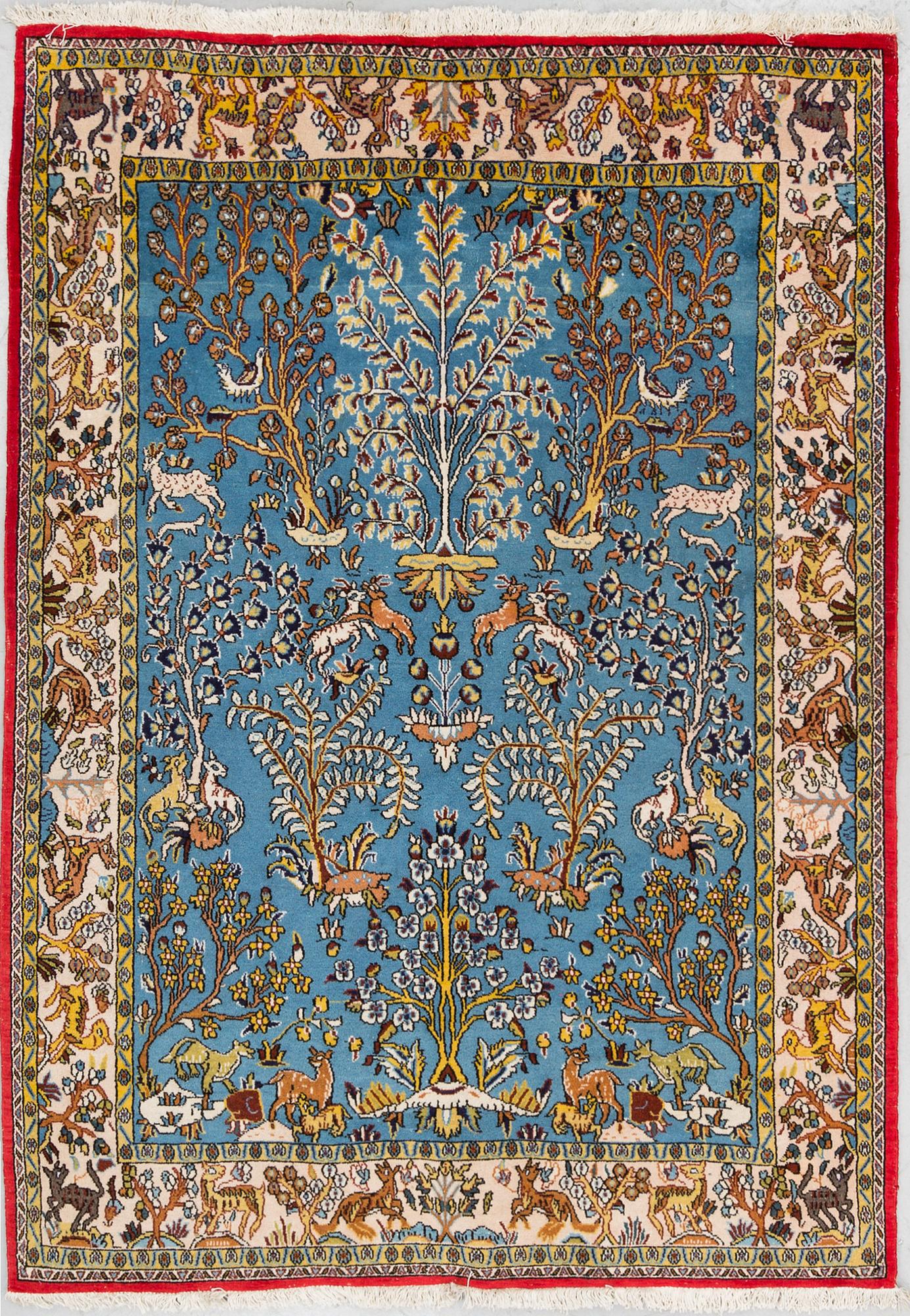 MATTO, an old Qum figural, ca 215,5 x 152-154 cm.