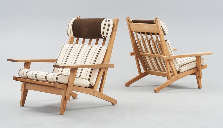 HANS J WEGNER, fåtöljer, ett par, Getama, Gedsted, Danmark 1950-60-tal.